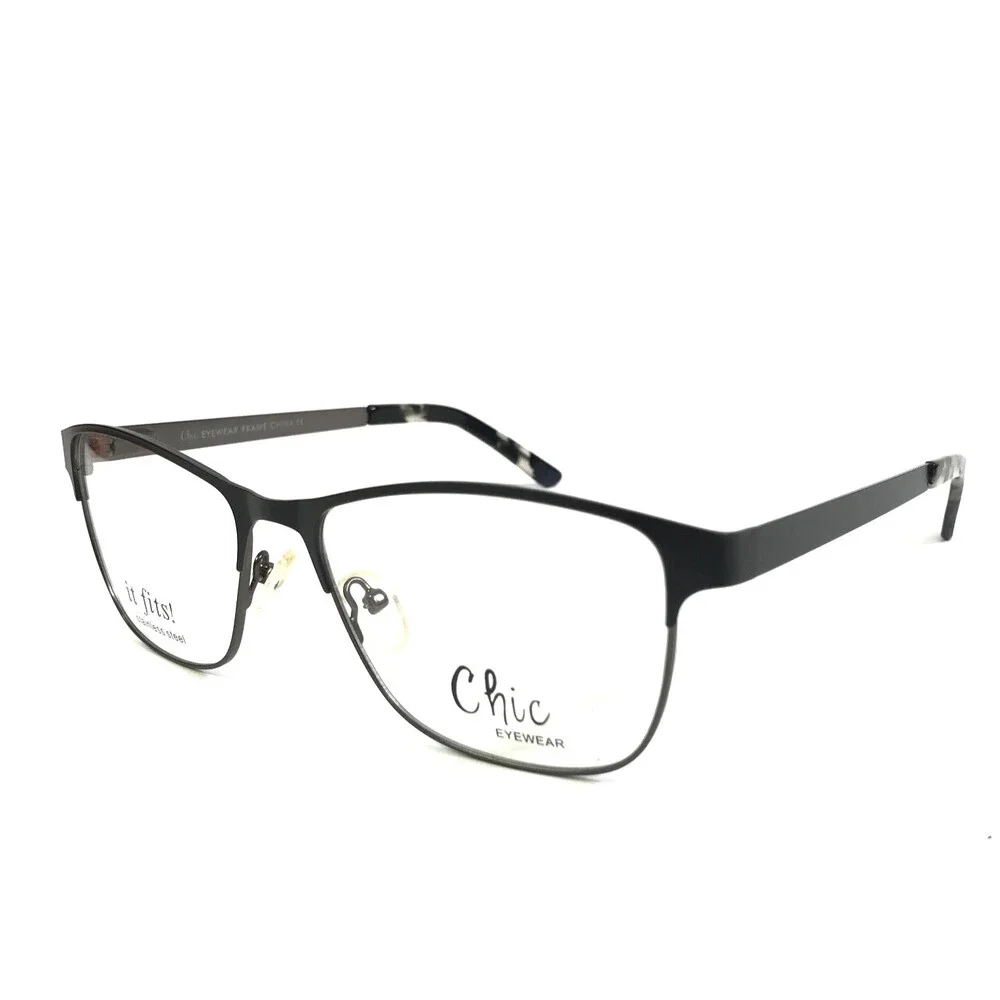 Chic Eyewear Eyeglasses Frames APRIL MATT BLACK Matte Black Square 58-18-145